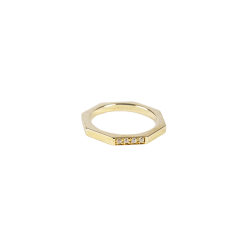 anello legame oro giallo 18k con pietre